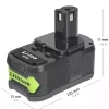 18V 3.0Ah Baterie de schimb pentru Ryobi CCC-1801M,CCC-180L,CCD-1801,CCG-1801M,CCG-180L,CCS-1801/DM,CCS-1801/LM,CCS-1801D,CCS-1801LM,CCW-180L - imagine 3