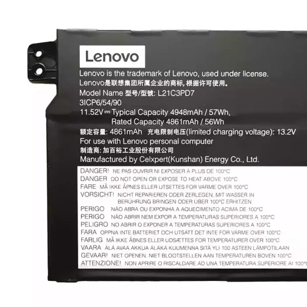 Baterie laptop LENOVO L21C3PD7 L21M3PD7 - imagine 3