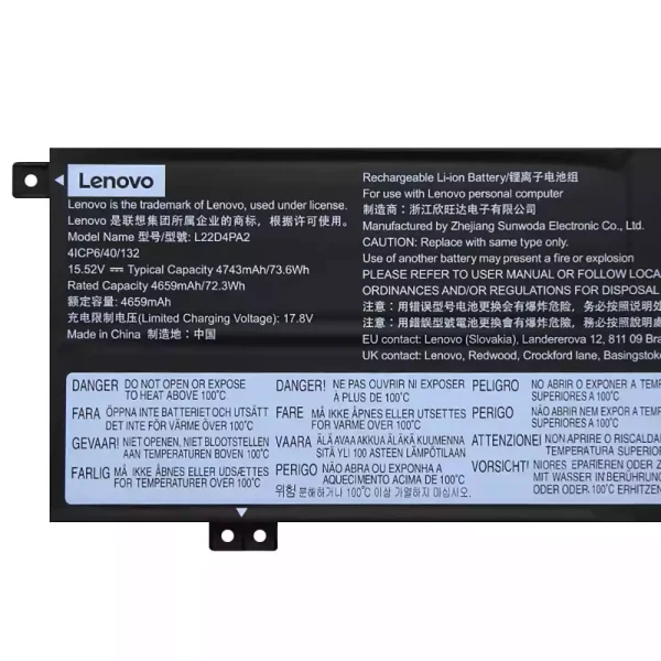 Baterie laptop LENOVO L22C4PA2 L22D4PA2 L22M4PA2 - imagine 3