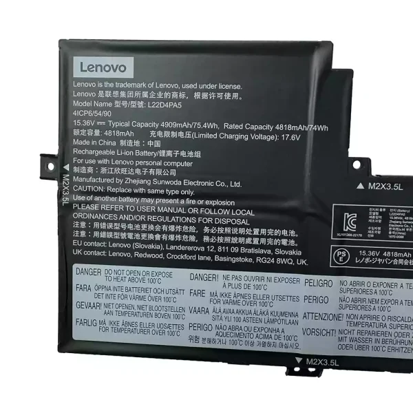 Baterie laptop LENOVO L22D4PA5 L22C4PA5 L22M4PA5 - imagine 3