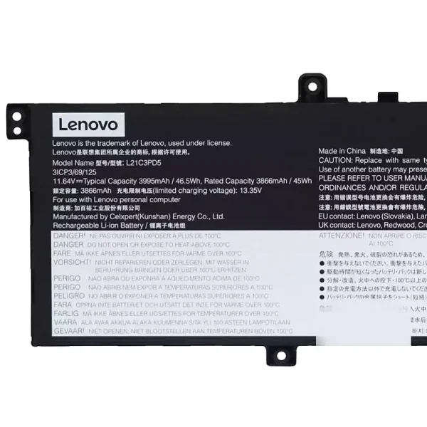 Baterie laptop LENOVO L21C3PD5 L21L3PD5 L21M3PD5 - imagine 3