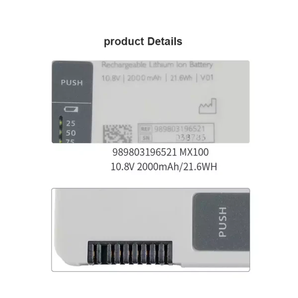 Baterie de schimb pentru Philips IntelliVue X3,MX100,MX700 - imagine 4