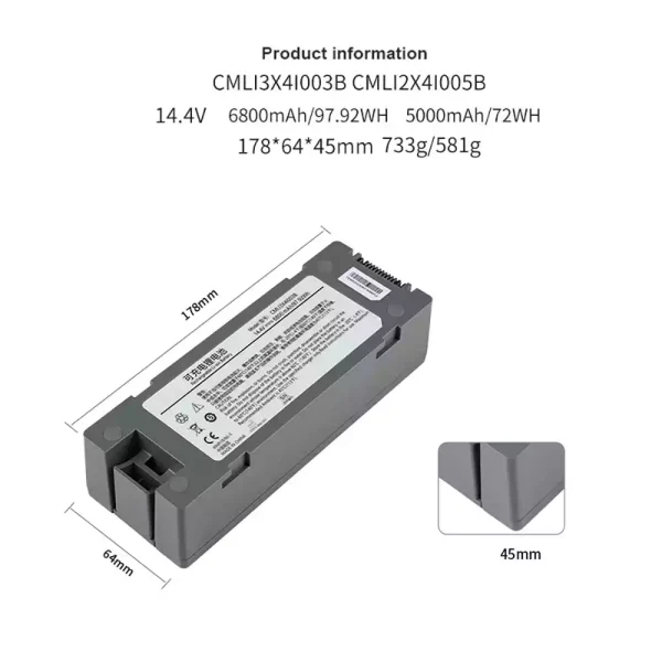 Baterie de schimb pentru COMEN CMLI2X4I005B CMLI2X4I002B - imagine 3