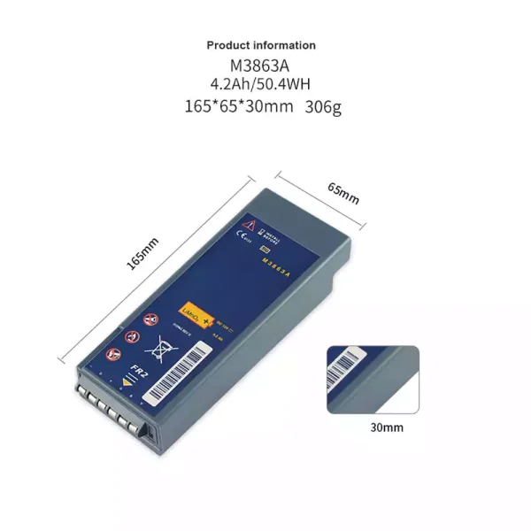 Baterie de schimb pentru Philips HeartStart FR2 HeartStart FR2+ M3860A M3861A M3863A M3840A M3841A - imagine 3