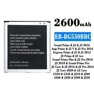 Baterie telefon mobil EB-BG530BBC pentru Samsung J3/J3 2016/J3 V/J3 Pro 2016/J5/J5 2015/J2 Ace/J2 Pro 2018/J2 2018/J2 Core/J2 2016/J2 Pro 2016/J2 Core 2020/A2 Core