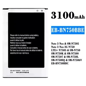 Baterie telefon mobil EB-BN750BBE EB-BN750BBC pentru Samsung Note 3 Neo
