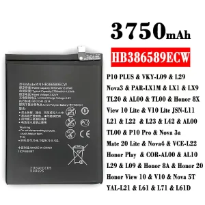 Baterie telefon mobil HB386589ECW pentru HUAWEI P10 PLUS /Nova3 / Honor 8X / View 10 Lite / P10 Pro / Nova 3a / Mate 20 Lite / Nova4 / Honor 8A / Honor 20 / Honor View 10 / Nova 5T