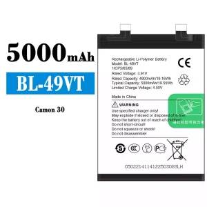 Baterie telefon mobil BL-49VT pentru Tecno Camon 30