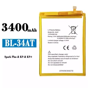 Baterie telefon mobil BL-34AT pentru Tecno Spark Plus / K9 / K9+