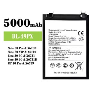 Baterie telefon mobil BL-49PX pentru Infinix Note 30 Pro / Note 30 VIP / Zero 30 5G / Zero 30 4G / GT 10 Pro
