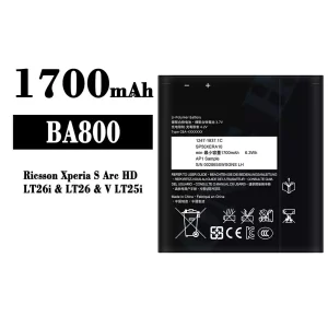 Baterie telefon mobil BA800 pentru Sony Ricsson Xperia S Arc HD / LT26i / V LT25i / LT26