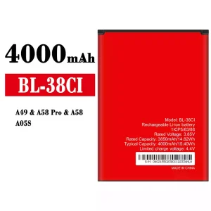Baterie telefon mobil BL-38CI pentru itel A49/A58 Pro/A58/A05S