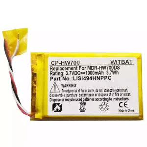 Baterie de schimb pentru căști Sony Walkman NWZ-A15,NWZ-A16,NWZ-A17,MDR-HW700DS